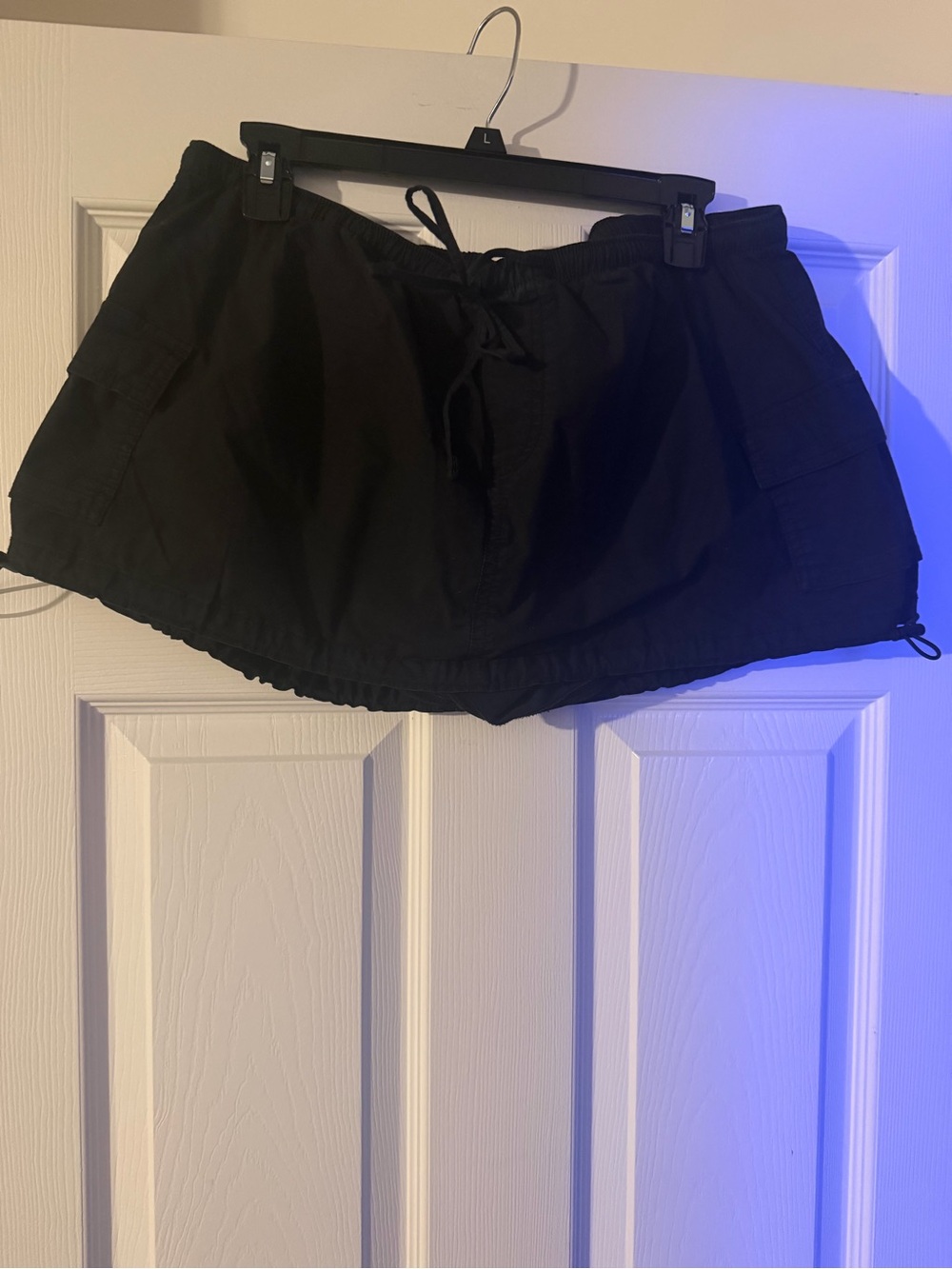 American Eagle Outfitters Black Mini Skirt with Drawstring Waist